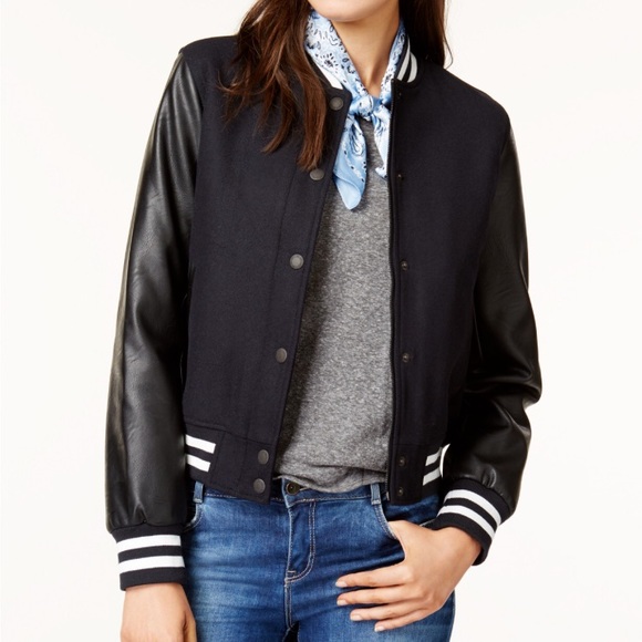 levi's mixed media bomber jacket